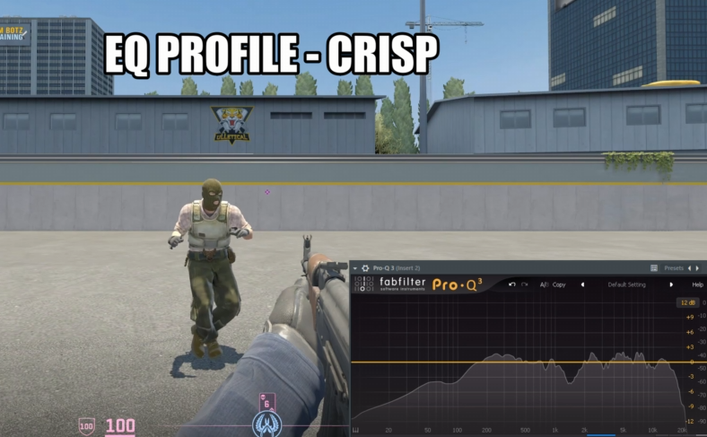 CS2 audio settings showing sound profile Crisp vs Natural